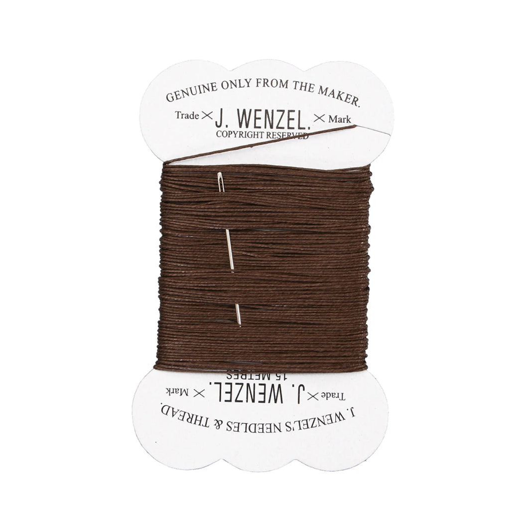 plaiting thread - J Wenzel - BLACK & BROWN - 15 Metres
