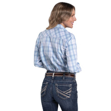 Load image into Gallery viewer, Just Country - Womans Abbey Full Button Workshirt - Print - Blubell &amp; White Plaid - Small / 10

