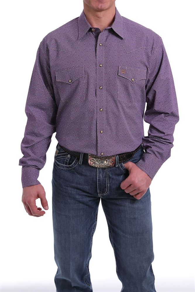 Cinch Shirt - MTW168021 -Purple - X SMALL