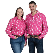 Load image into Gallery viewer, Just Country -  UNISEX -  Austin Full Buitton Long Sleeve Print Workshirt - Rose Brew - VARIOUS SIZES

