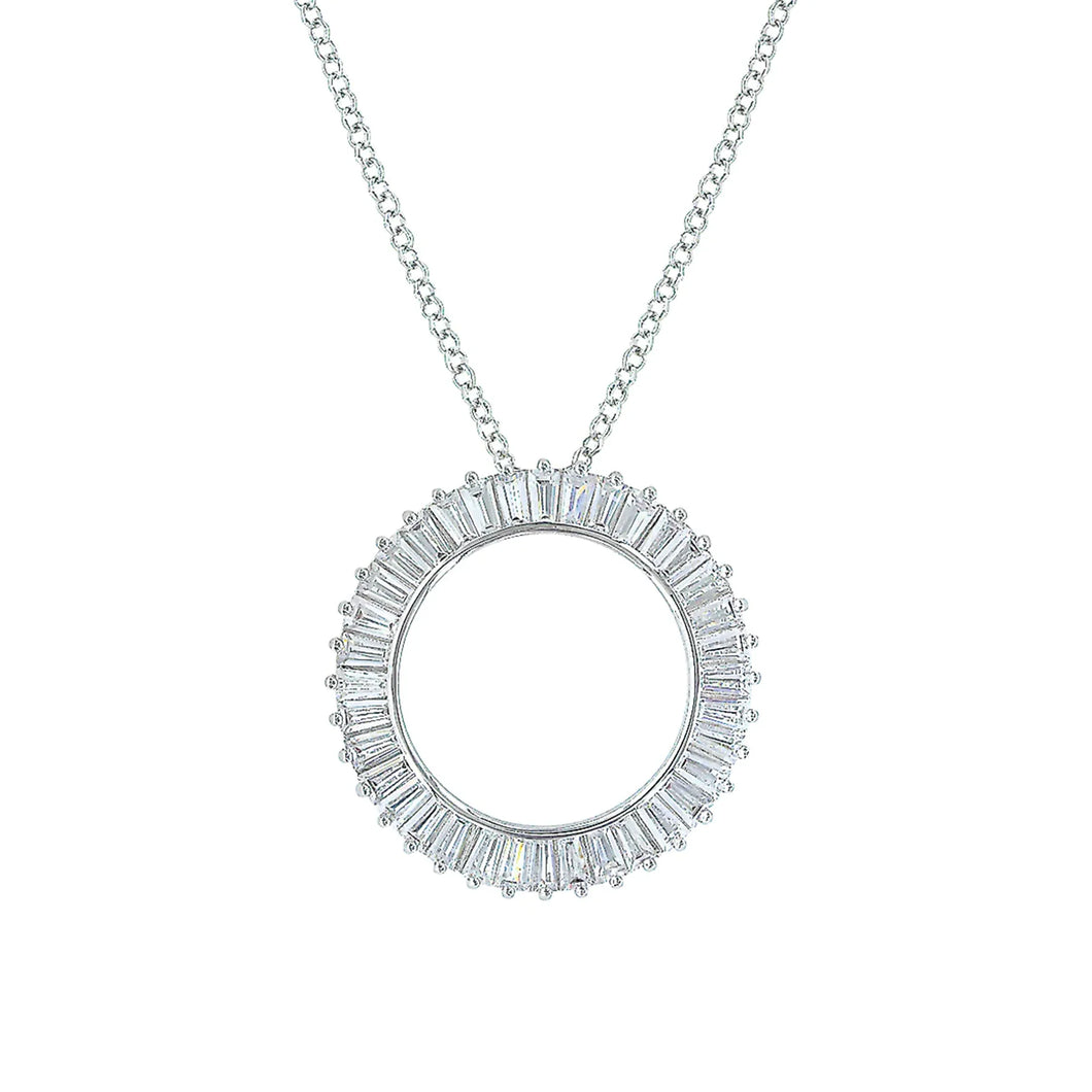 Necklace - Montana - Twilight Halo Cirlcle - Silver