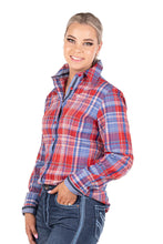 Load image into Gallery viewer, RR01-19 -  Red Collared Ranch Arena Shirt - Check - 8
