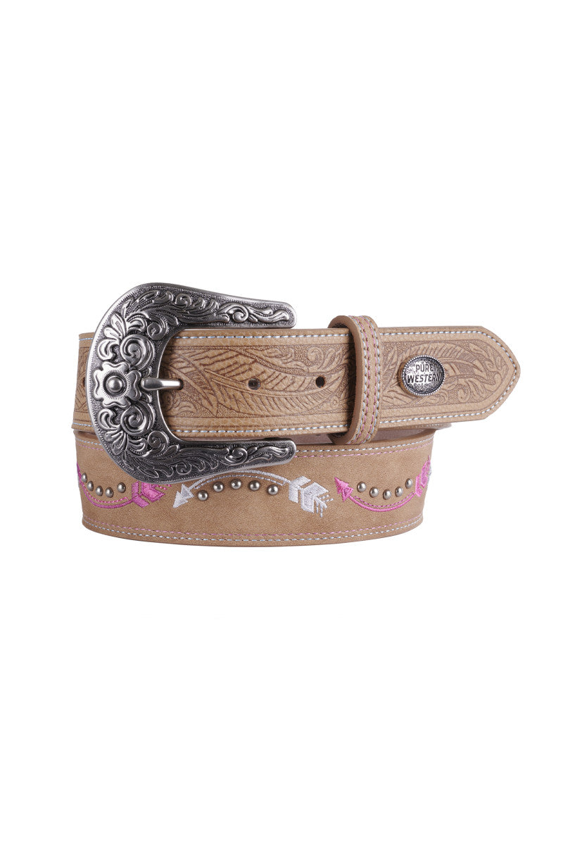 Belt - Arrow Belt - Pure Western - LIGHT TAN