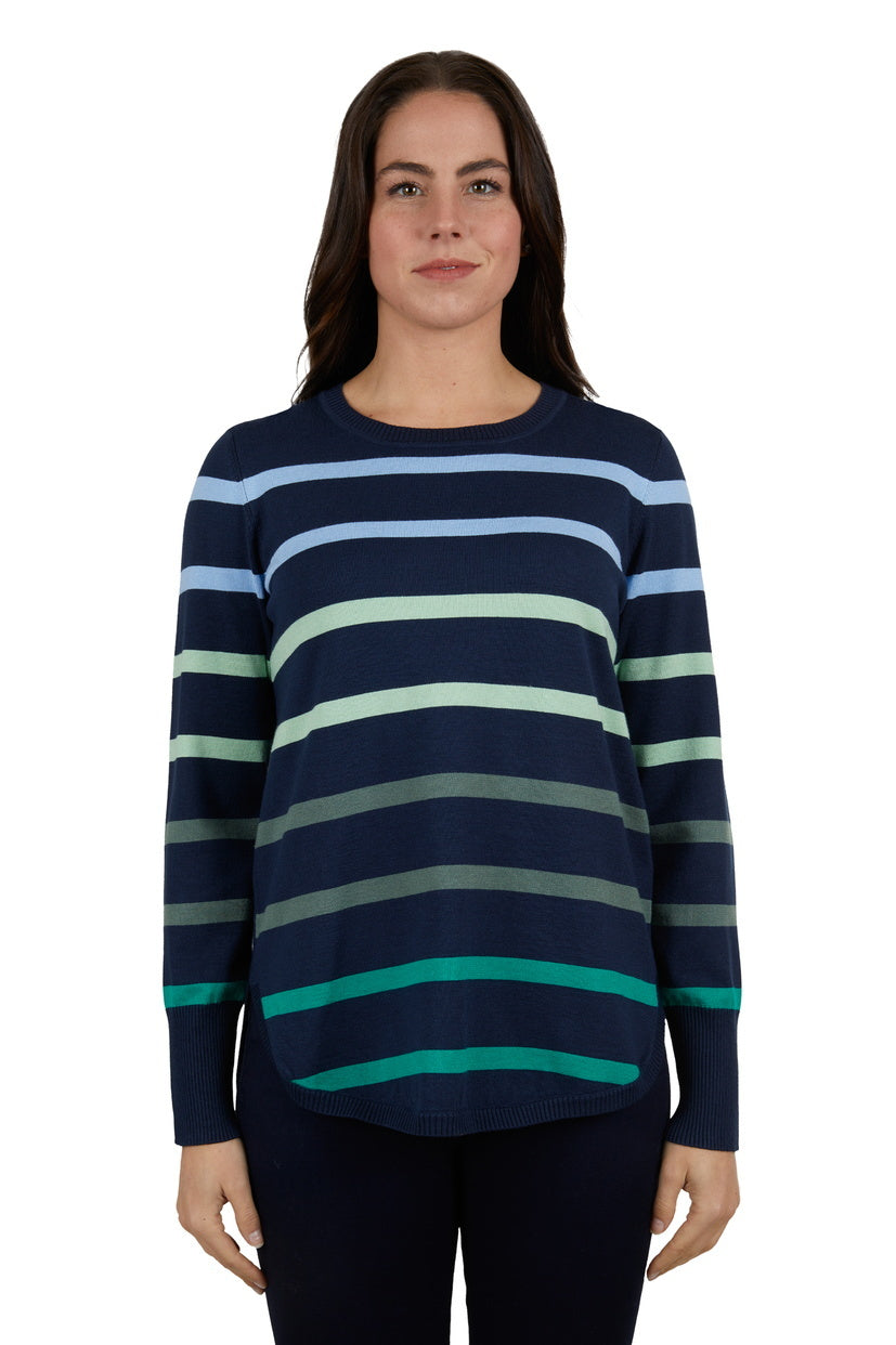 Indigo Womens Jumper- Thomas Cook - NAVY/GREEN