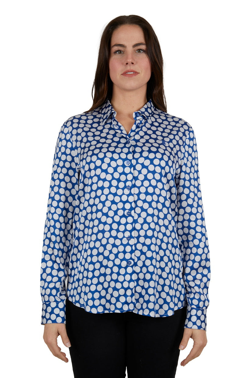 Embery Long Sleeve Shirt - Thomas Cook - COBALT