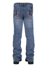 Load image into Gallery viewer, Pure Western - Girls Sunny Boot Cut Jean - Faded Blue-  2

