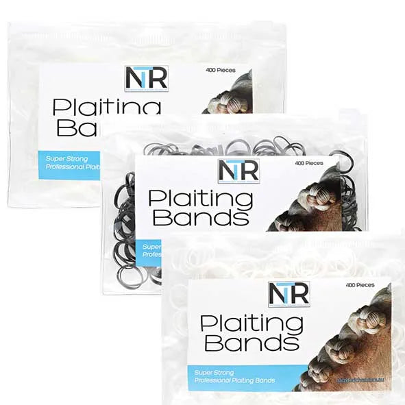 NTR - Plaiting Bands - Black- 400 Pieces