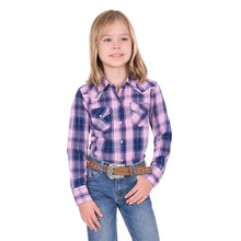 Load image into Gallery viewer, Pure Western - GIRLS -  Arleen Long Sleeve Shirt - Pink / Navy - ASSORTED SIZES
