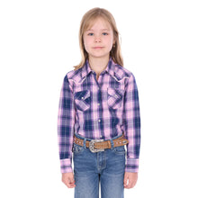 Load image into Gallery viewer, Pure Western - GIRLS -  Arleen Long Sleeve Shirt - Pink / Navy - ASSORTED SIZES
