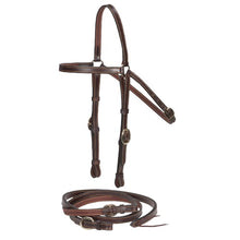 Load image into Gallery viewer, Barcoo Bridle - Edge Sewn - 3/4 inch - BROWN - PONY &amp; COB

