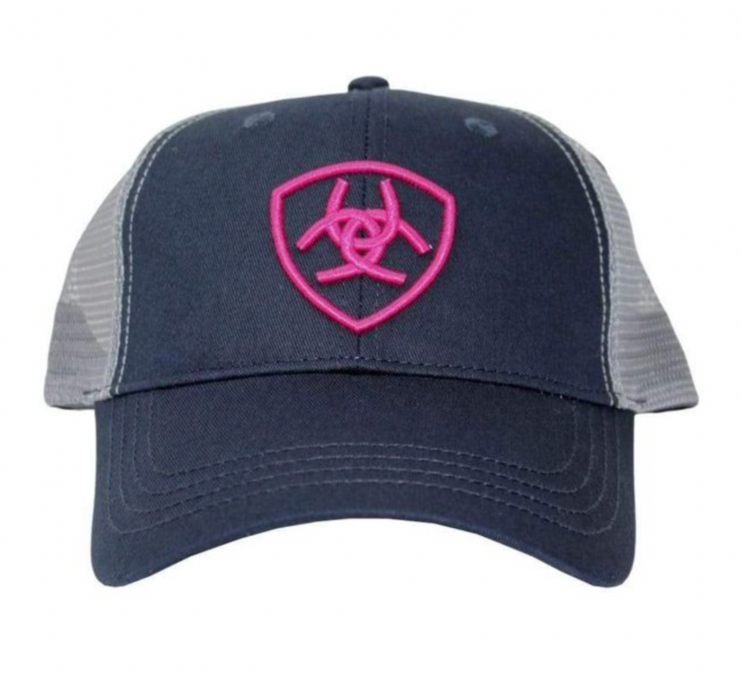 Truckers Cap - Ariat - Navy/Silver/Pink