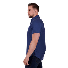 Load image into Gallery viewer, Edward -  Mens Short Sleeve Shirt - Denim/Navy - XL
