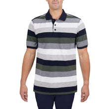 Load image into Gallery viewer, Thomas Cook Mens Zak Short Sleeve Polo- Green/Navy - Medium
