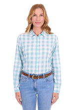Load image into Gallery viewer, Thomas Cook - Womens Eliza Long Sleeve Shirt - Pastel/Turquiose/White -  10

