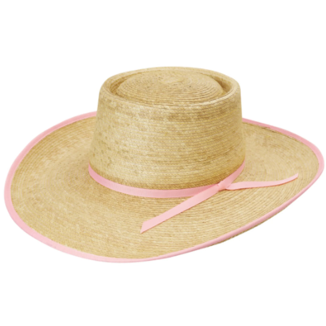 Sunbody Hat- Reata 4 inch Brim Oak Bound Edge - LIGHT PINK   - ASSORTED SIZES