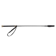 Load image into Gallery viewer, Whip -Delux Riding Whip - BLACK  with Platnium Cap - 65 cm
