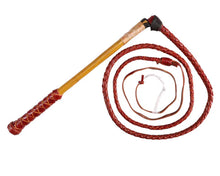 Load image into Gallery viewer, Stockwhip Redhide - 4 plait- 4 Foot
