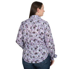 Load image into Gallery viewer, Georgie Half Button - Womens Workshirt - Just Country - Lilac Blossom / Purple  - ASSSORTED SIZES
