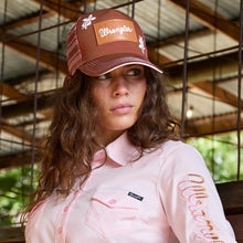 Load image into Gallery viewer, CAP - Wrangler - Jenna HP Pony Tail Trucker Cap - Copper - One Size
