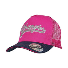 Load image into Gallery viewer, Wrangler - KIDS Luna - Ponytail Cap - Pink/ Navy - One Size
