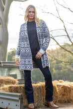 Load image into Gallery viewer, Womans Tula Knitted Cardican - Wrangler - Navy/White - X Large
