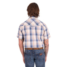 Load image into Gallery viewer, Wrangler - MENS Adrian Short Sleeve Shirt - Navy/Tan - ASSORTED SIZES
