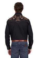 Load image into Gallery viewer, Wrangler  - Mens Luke Embroided Long Sleeve Shirt - BLACK - ASSORTED SIZES
