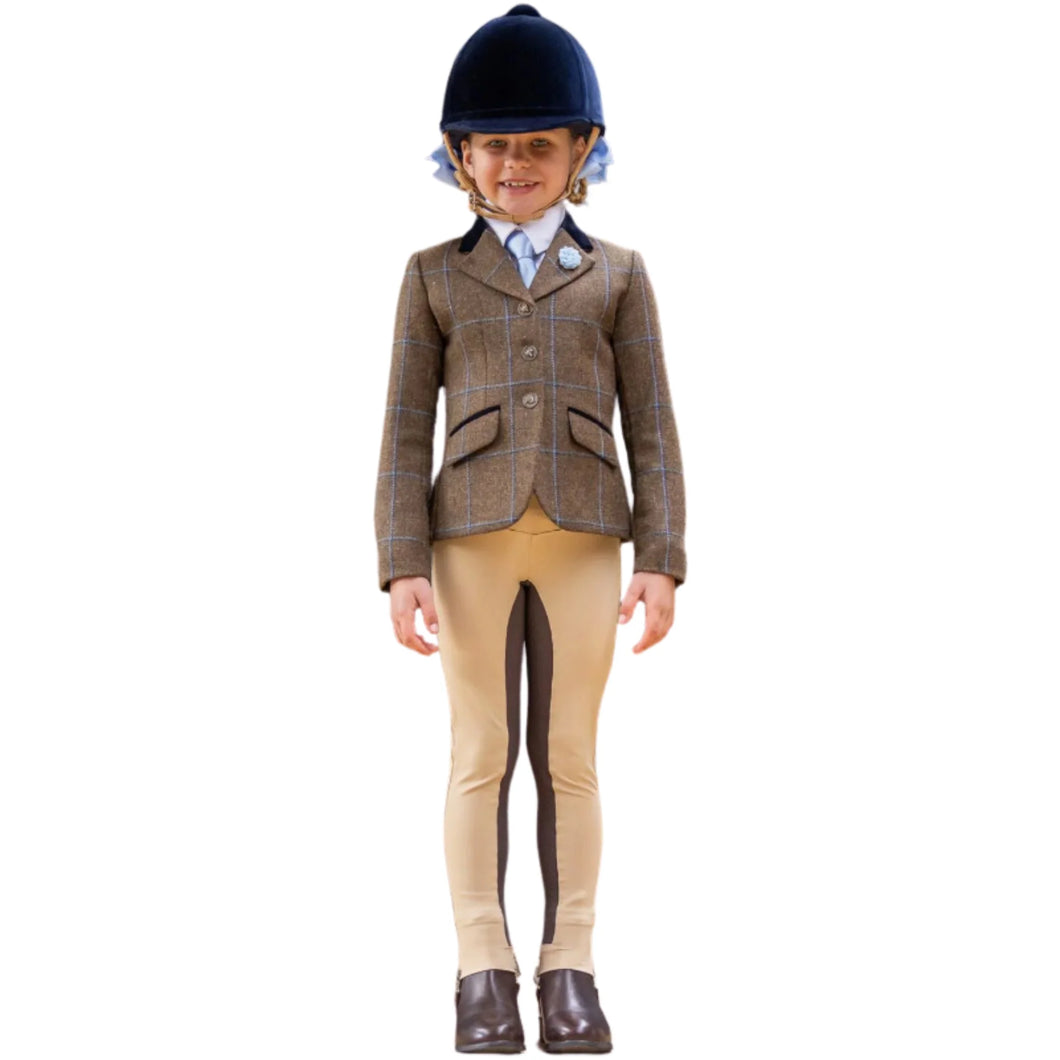 Bare Youth  2 Tone Compretition Tights - STONE & HAVANA BROWN -  CHILDS