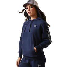 Load image into Gallery viewer, Ariat - Womens Real Logo Hood - Navy - Eclipse - small
