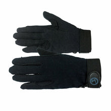 Load image into Gallery viewer, Horze Basic Polygrip Riding Gloves - BLACK

