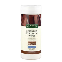 Load image into Gallery viewer, Oakwood Leather &amp; Synthetic Wipes - 30 Wipes
