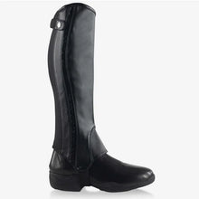 Load image into Gallery viewer, Horze PU Leather Half Chaps - BROWN &amp; BLACK
