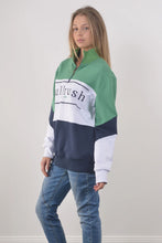 Load image into Gallery viewer, Bullrush - Springton Zip Sweat - Navy/Green - ASSORTED SIZES
