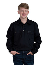 Load image into Gallery viewer, Lachlan Workshirt - Boys - Just Country -BLACK - ASSORTED SIZES
