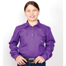 Load image into Gallery viewer, Kenzie Workshirt - Just Country - Blue Jerwel - XS/4-5
