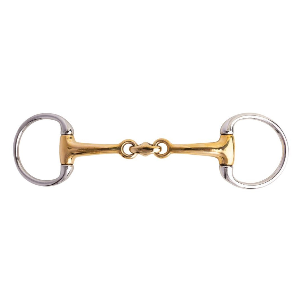 Cavalier Brass Eggbutt Bradoon with Training Link