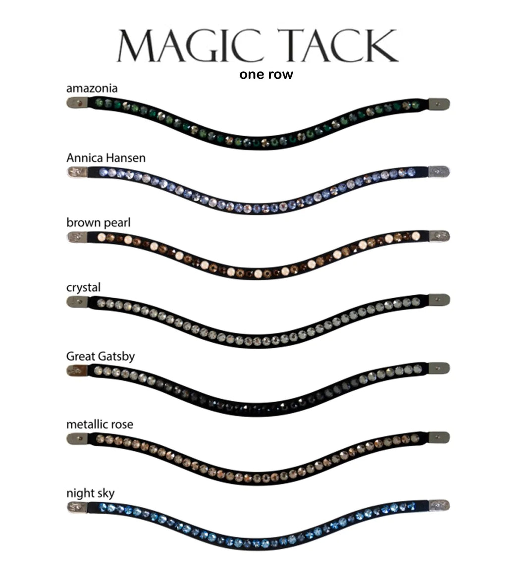 Stubben Magic tack Crystal  inlay swing one row - black and clear
